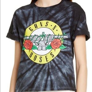 Alice & Olivia Tye Dye Guns & Roses Tee XS